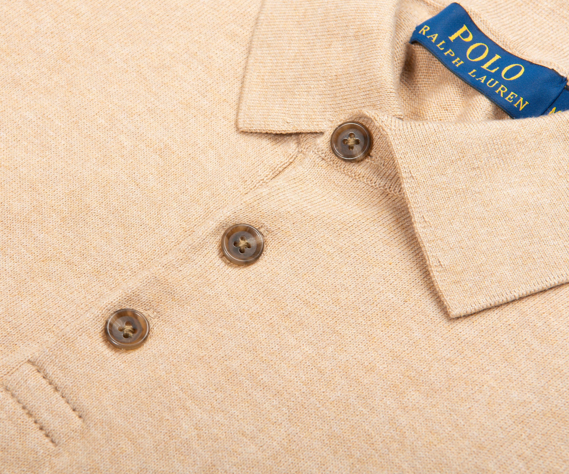 Ralph Lauren Camel Knitted Soft Polo