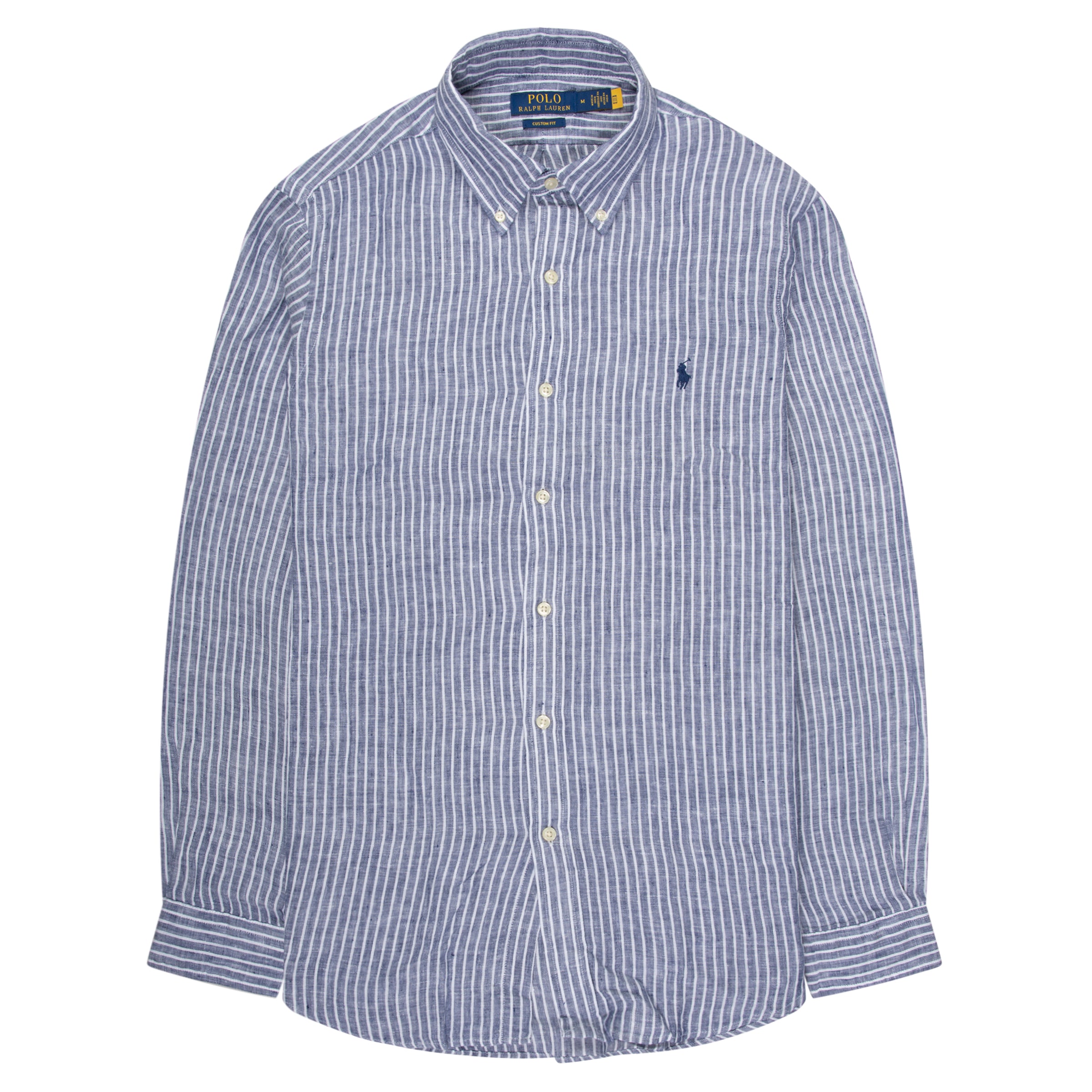 Ralph Lauren Linen Striped Custom Fit Shirt