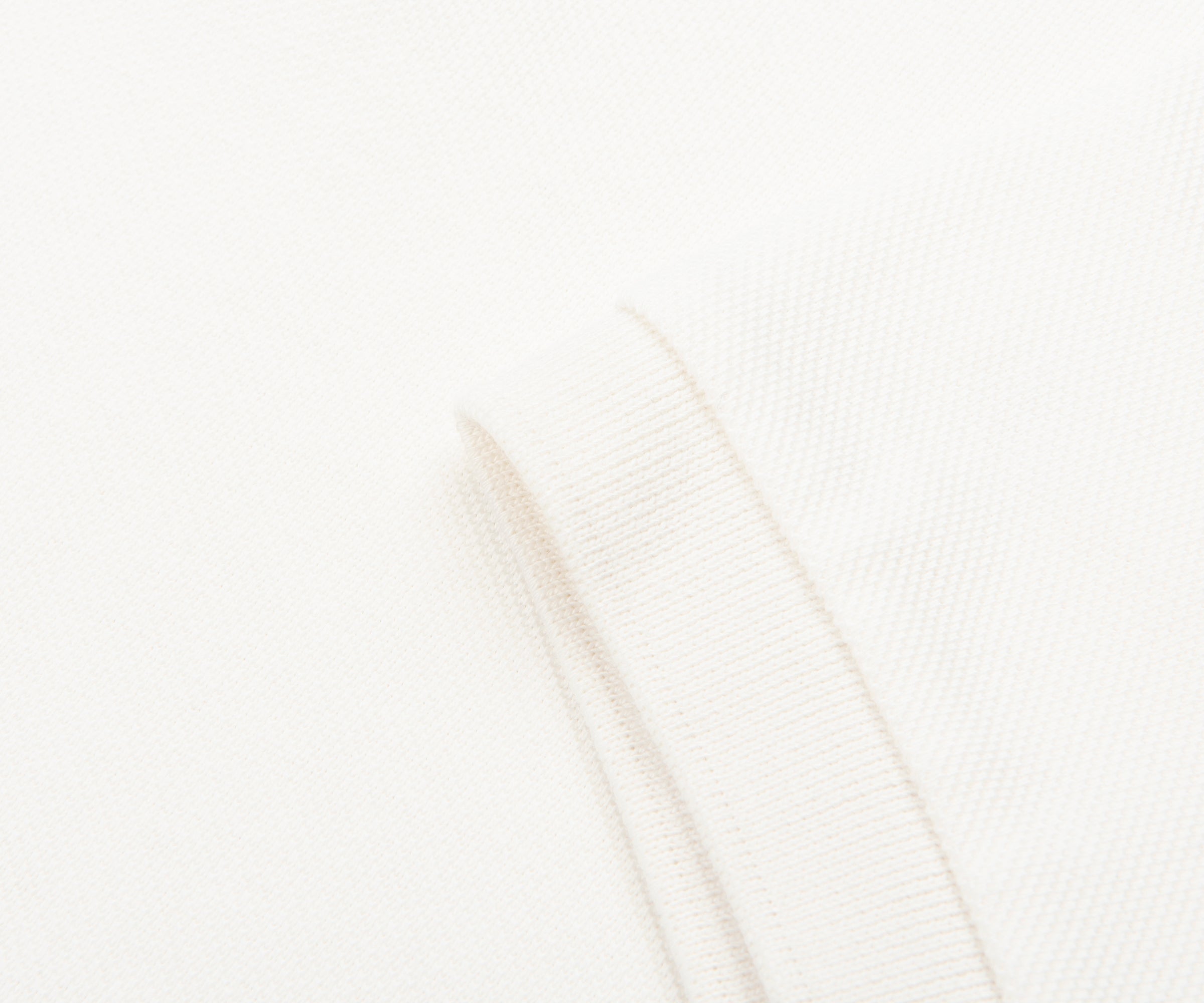 Close-up of a white textured fabric
