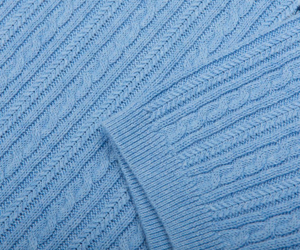 Close-up of blue textured fabric
