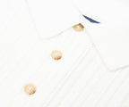 Ralph Lauren White Cable Knit SS Polo