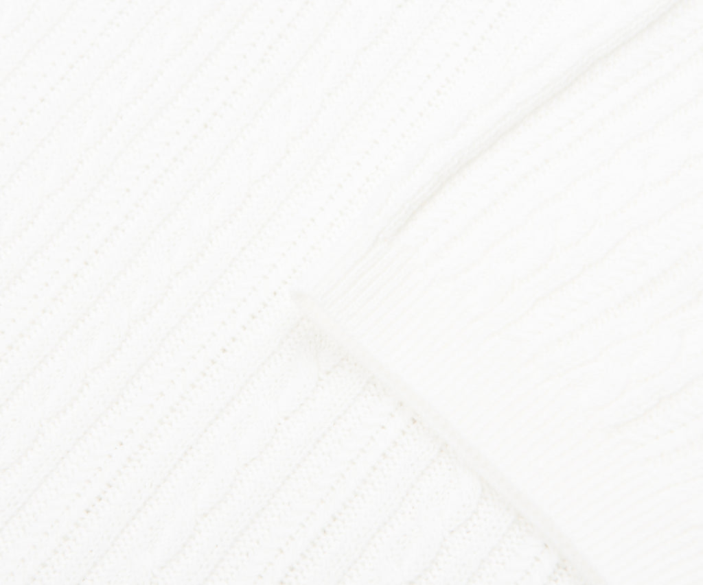 Ralph Lauren White Cable Knit SS Polo