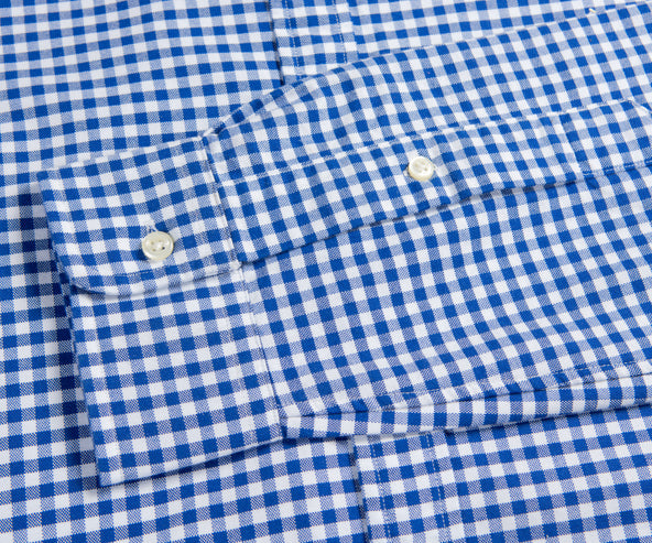 Polo Ralph Lauren 'Slim Fit' Gingham Oxford Shirt Blue/White