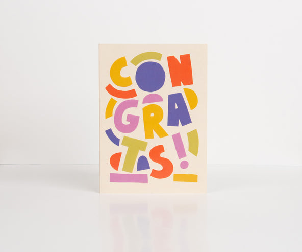 Raspberry Blossom 'Congrats' Big & Bold Card
