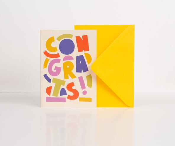 Raspberry Blossom 'Congrats' Big & Bold Card