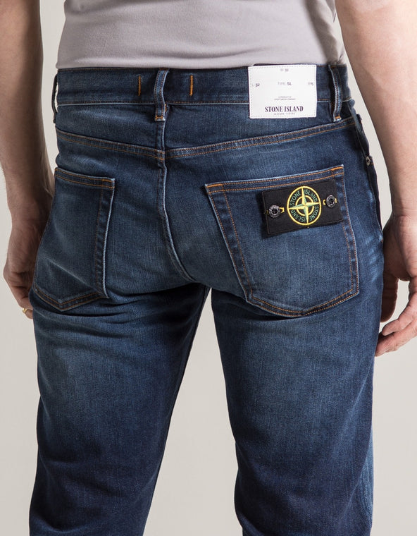 Stone Island Slim Fit Denim Jeans Real Blue