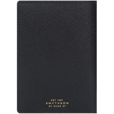 Smythson Passport Leather Cover Black