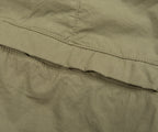 Close-up of a green fabric with stitching detail