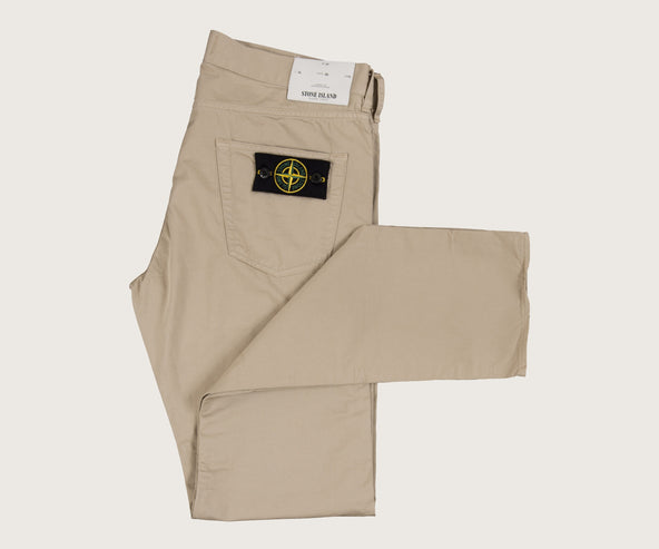 Stone Island Regular Tapered Fit Five Pocket Chino Jean Beige