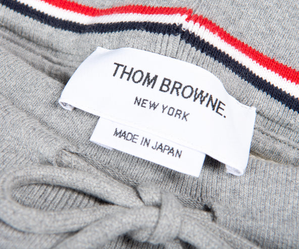 Thom Browne 'COTTON LOOPBACK' ENGINEERED 4-BAR SWEAT SHORTS LIGHT GREY