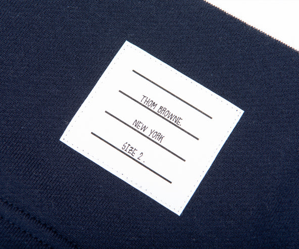 Thom Browne 'COTTON LOOPBACK KNIT' ENGINEERED 4-BAR SWEAT SHORTS NAVY