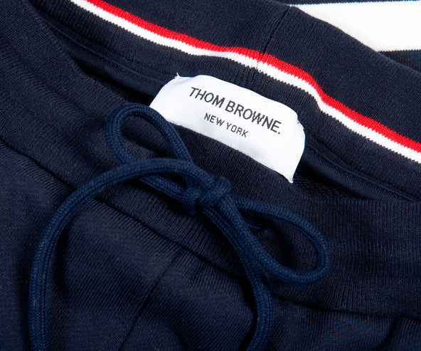 Thom Browne 'COTTON LOOPBACK KNIT' ENGINEERED 4-BAR SWEAT SHORTS NAVY