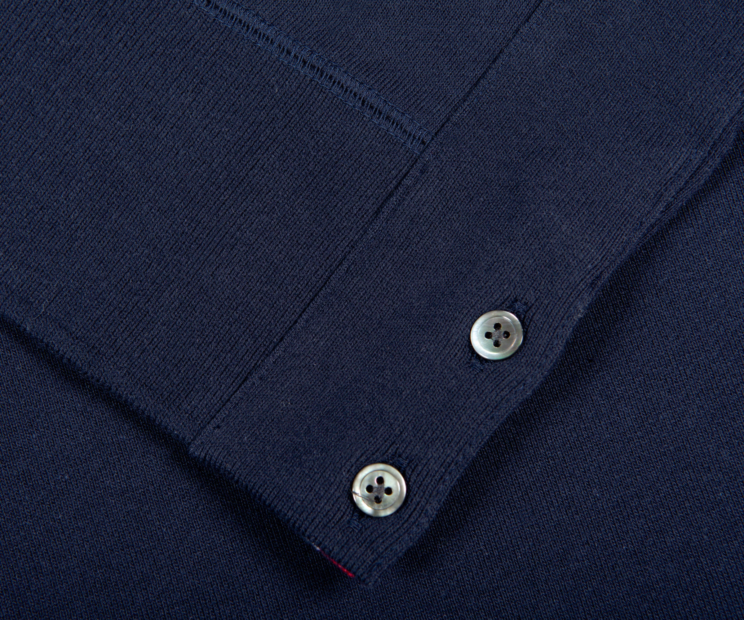 Thom Browne LOOPBACK JERSEY KNIT 4-BAR CREW NECK SWEATSHIRT NAVY