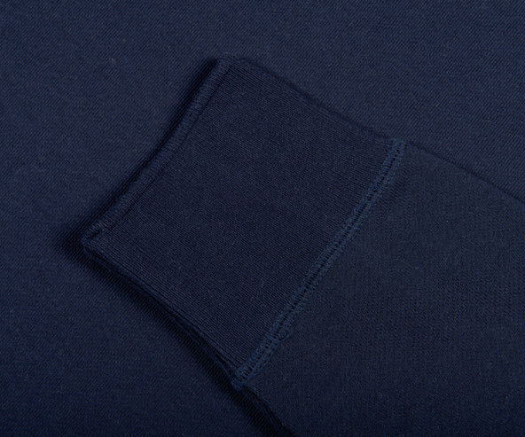Thom Browne 'LOOPBACK JERSEY KNIT' 4-BAR CREW NECK SWEATSHIRT NAVY