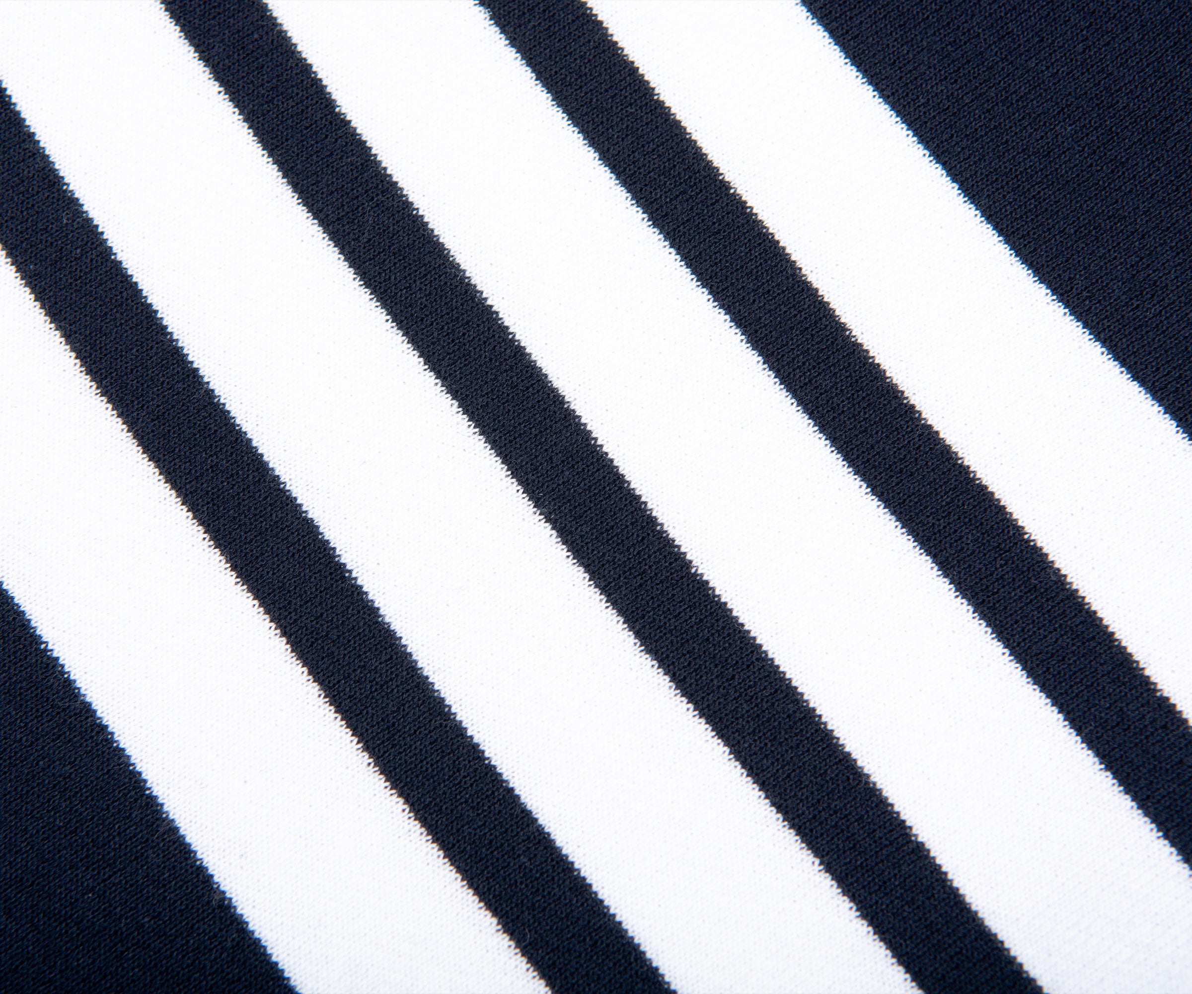 Thom Browne LOOPBACK JERSEY KNIT 4-BAR CREW NECK SWEATSHIRT NAVY