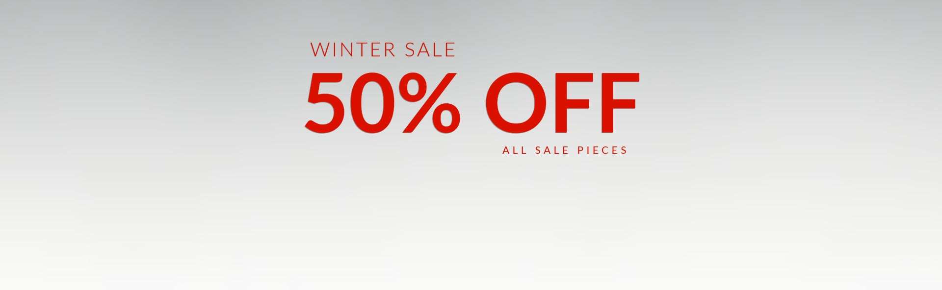 Winter sale 50% off all sale pieces at Pockets