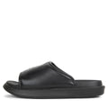 Navy blue slide sandal on a white background