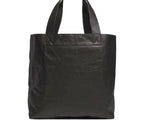 Black tote bag on a white background