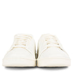 Y-3 off white Stan Smith trainers with minimalist leather upper, perforated detailing and clean low-top silhouette