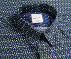 Paul Smith Zig Zag Cotton Print Shirt Green