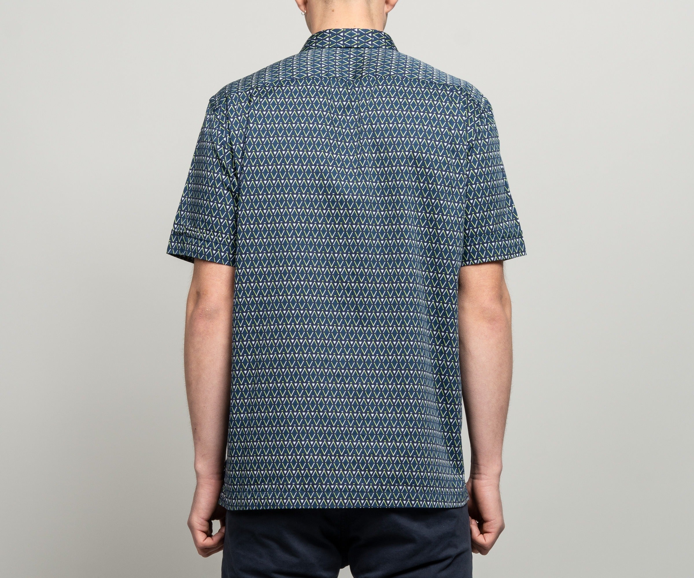Paul Smith Zig Zag Cotton Print Shirt Green