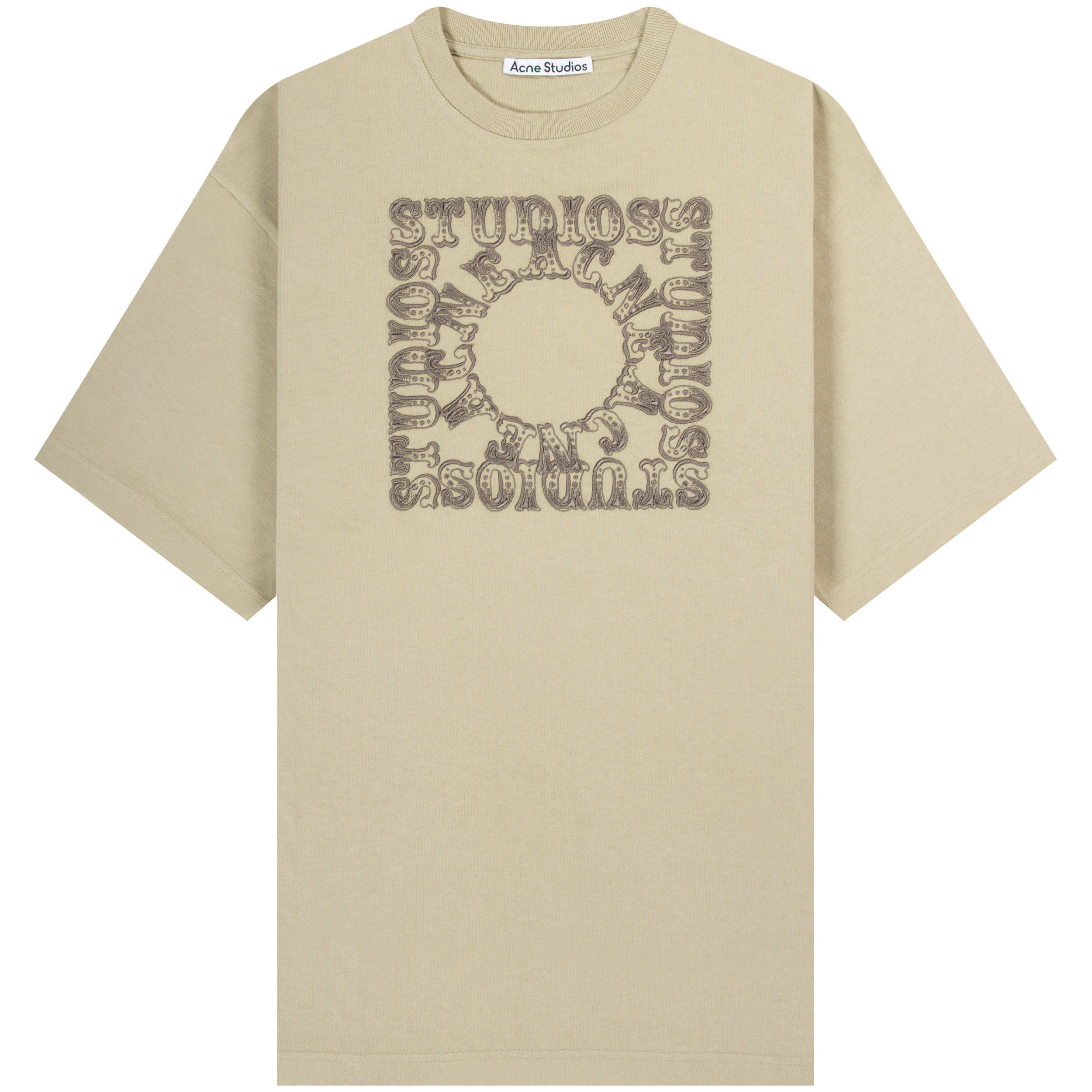 Acne Studios ’Edlund Circus’ Logo Oversized T-Shirt Dusty Green