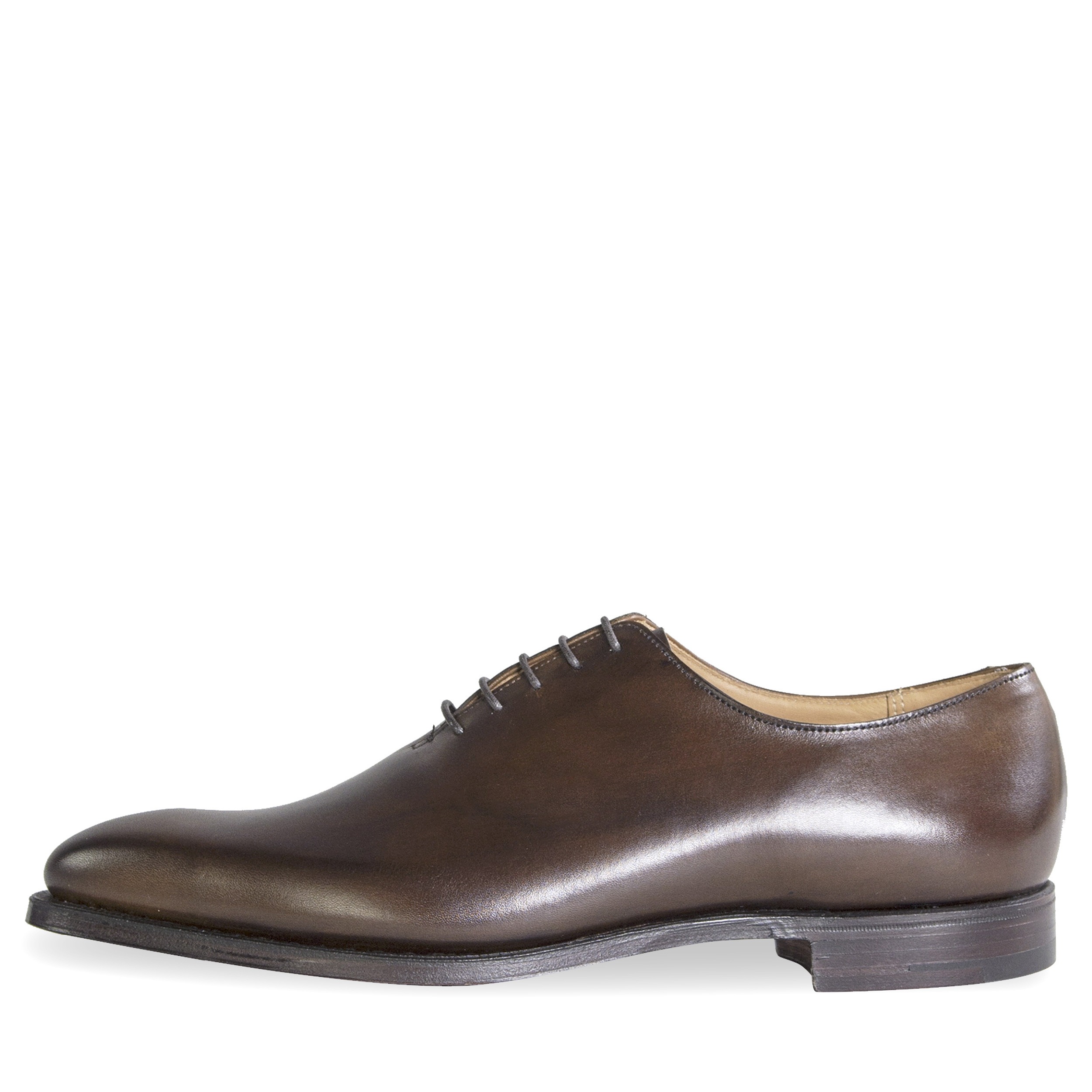 Crockett & Jones ’Alex’ Burnished Calf Leather Shoes Brown