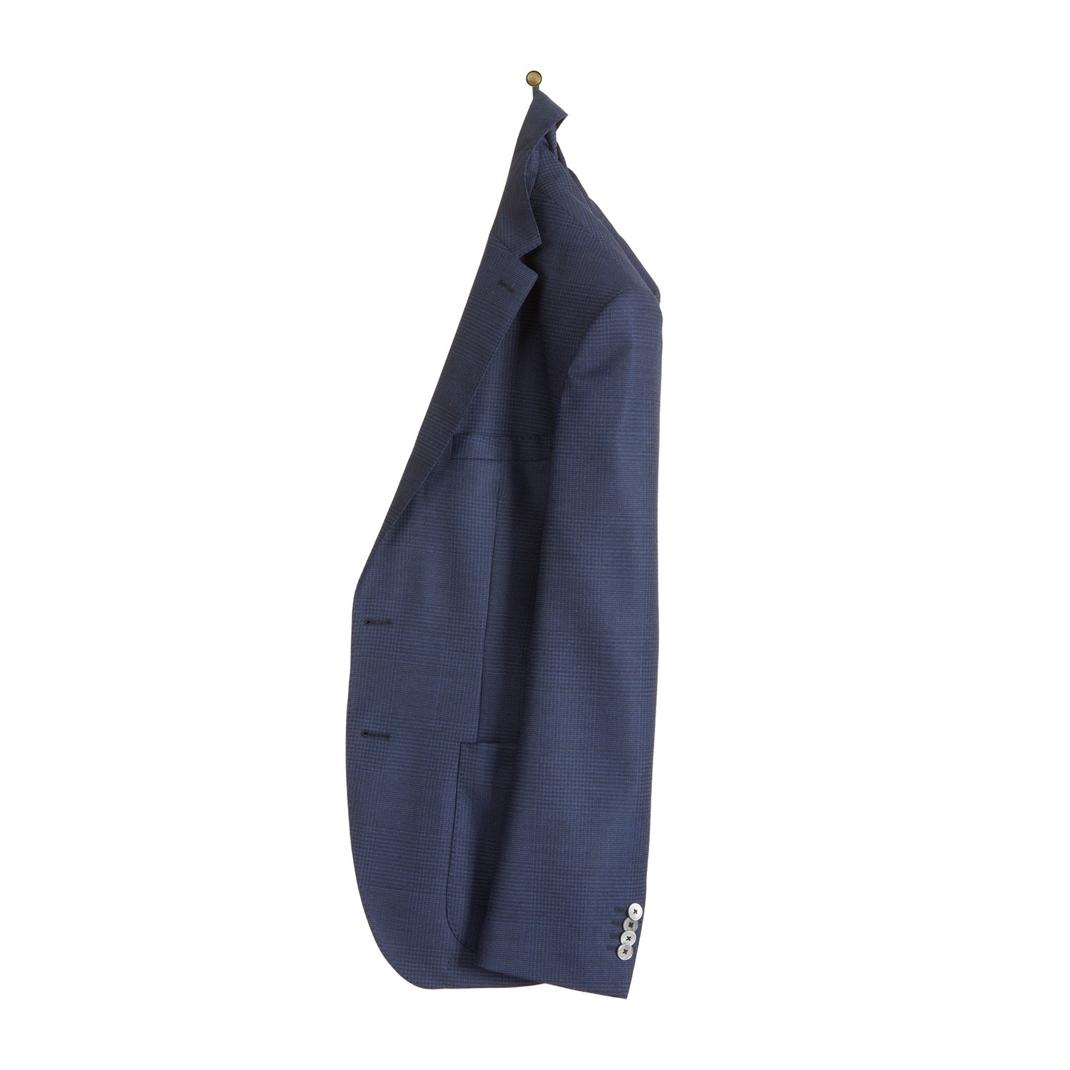Hugo Boss ’Janson3’ Silk & Wool Prince Of Wales Check Jacket Open Blue