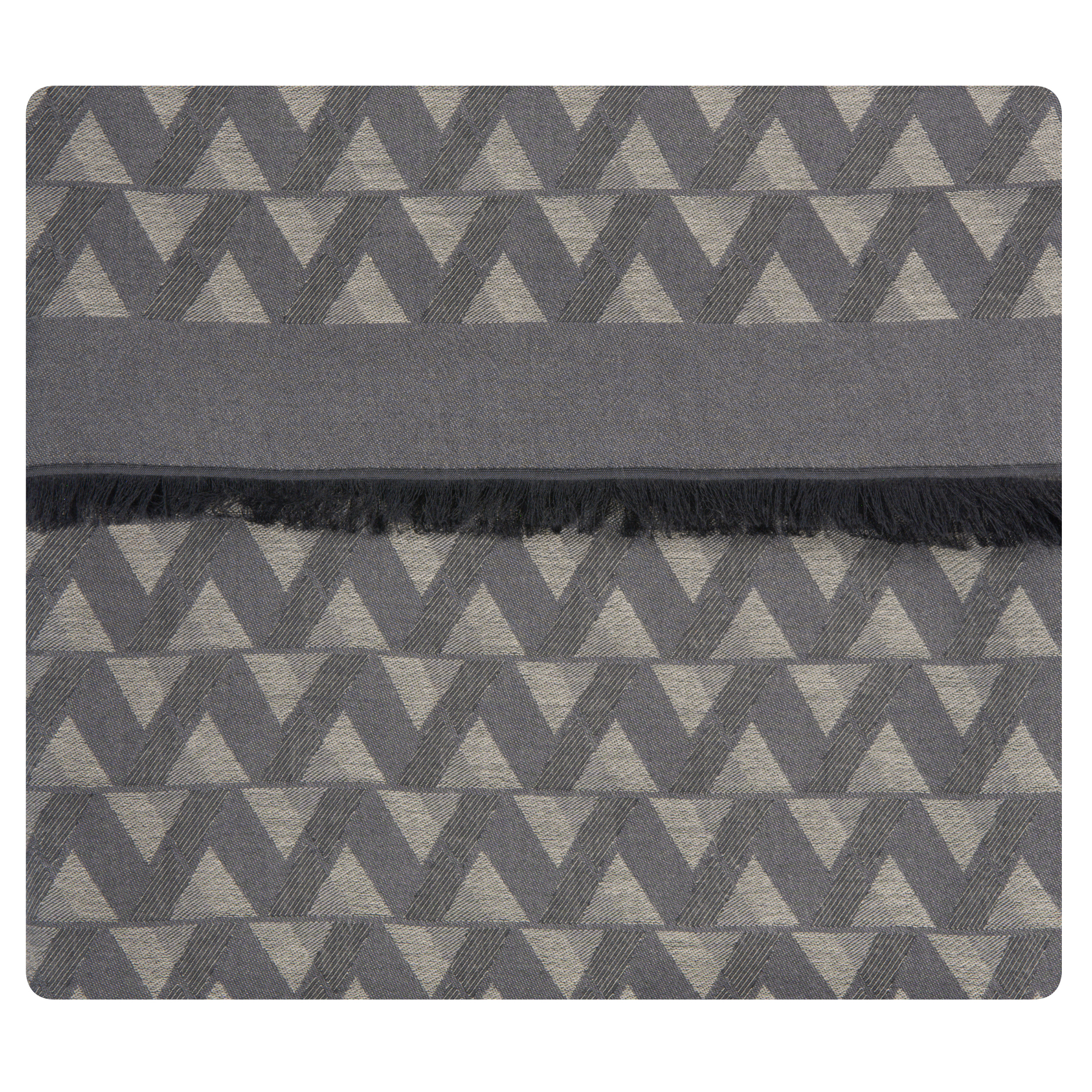 Canali ’Zig-Zag’ Patterned Scarf Brown