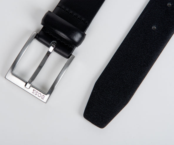 HUGO BOSS Erron Leather Belt Black