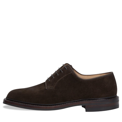 Crockett Jones Lanark 3 Suede Shoe Dark Brown