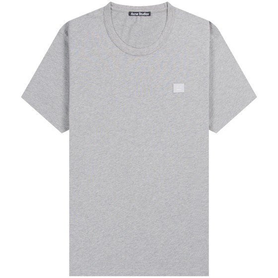 Acne Studios 'Nash Face' T-Shirt Light Grey Melange