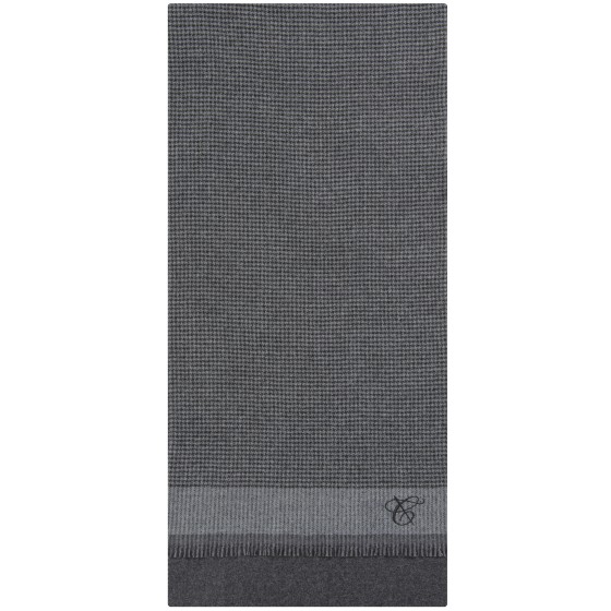 Canali 'Houndstooth' Scarf Charcoal