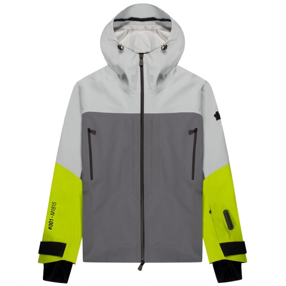 Moncler Grenoble Brizon Ski Shell Jacket Grey Multi