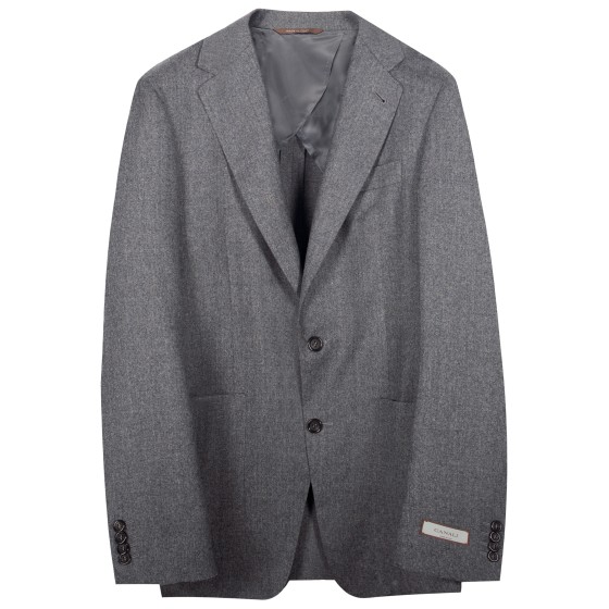 Canali Impeccable Soft Flannel Blazer Grey