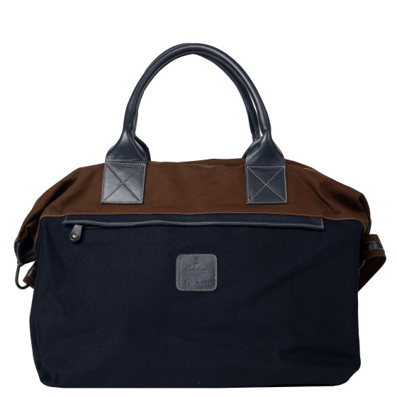CALABRESE Lipari Fabric And Leather Medium Bag Navy