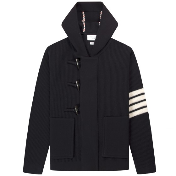 Thom Browne Duffle Knitted Cardigan Jacket Navy