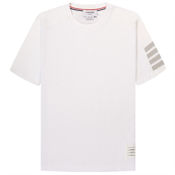 Thom Browne 4 Bar Armed Striped T-Shirt White