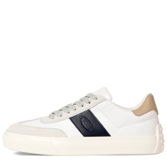 TODS Leather Lace Up Trainers White