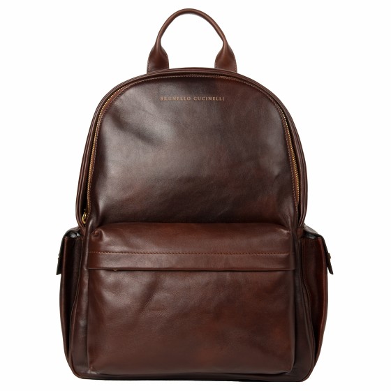 BRUNELLO CUCINELLI Leather Backpack Brown