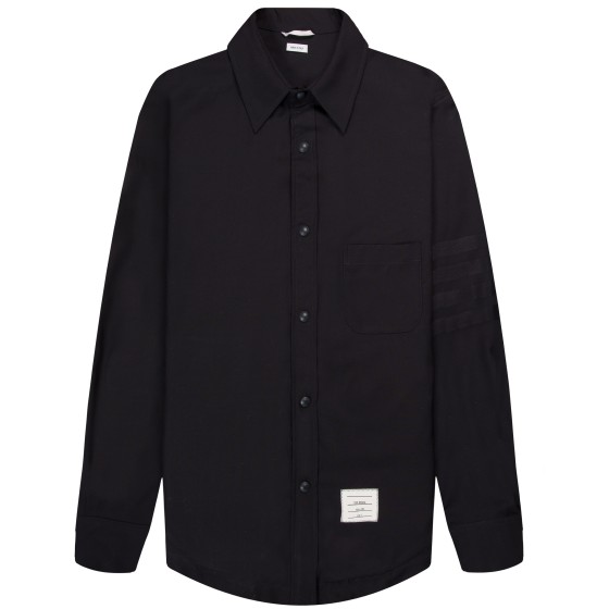 Thom Browne Full Button Wool Overshirt Jacket Navy