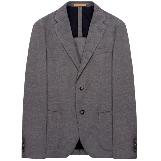 BOSS L-Heston Cashmere Mix Drawstring Suit Grey