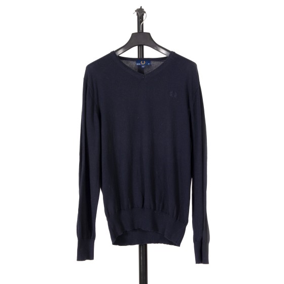 RE-POCKETS FRED PERRY V-NECK KNIT NAVY