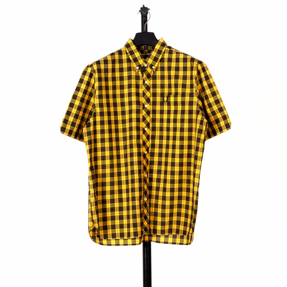 RE-POCKETS FRED PERRY SS SHIRT YELLOW/BLACK/RED