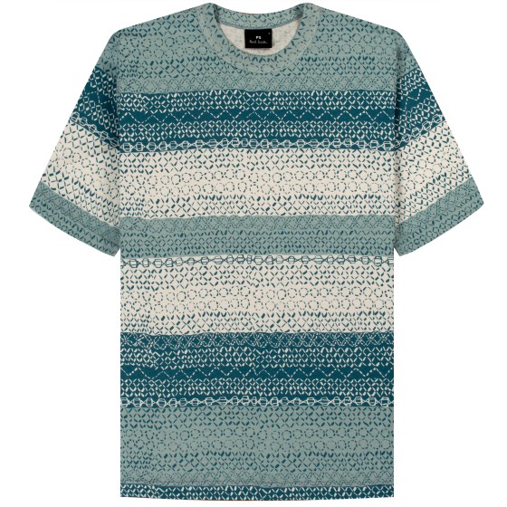 Paul Smith Sun Stitch Printed T-Shirt Blue