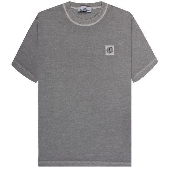 Stone Island Washed Jersey Box Logo T-Shirt Grey