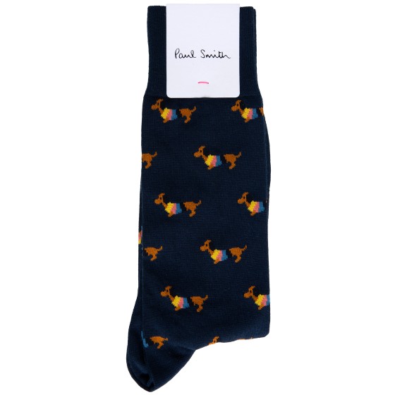 Paul Smith Accessories Dog In Jumper Patterned Socks Navy