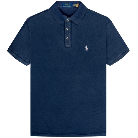 Polo Ralph Lauren Custom Slim Fit Spa Terry Polo Shirt Washed Navy