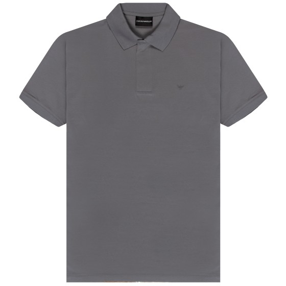 Armani Travel Soft Touch 1/4 Zip Polo Grey