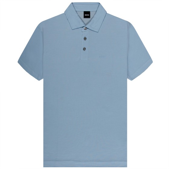 BOSS Press 55 Soft Touch Polo Pastel Blue